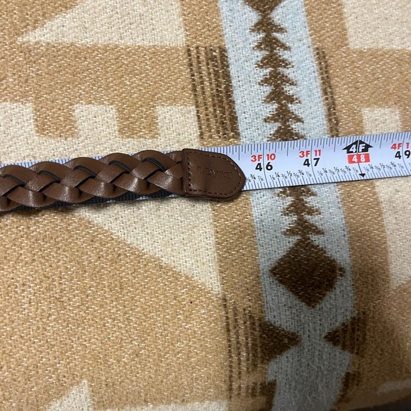 Levi Braided Brown Leather Belt with Silver Buckle - Picture 4 of 4